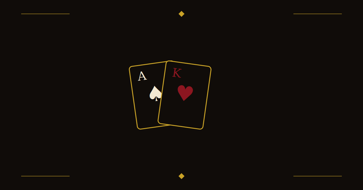 An ace and a king playing card